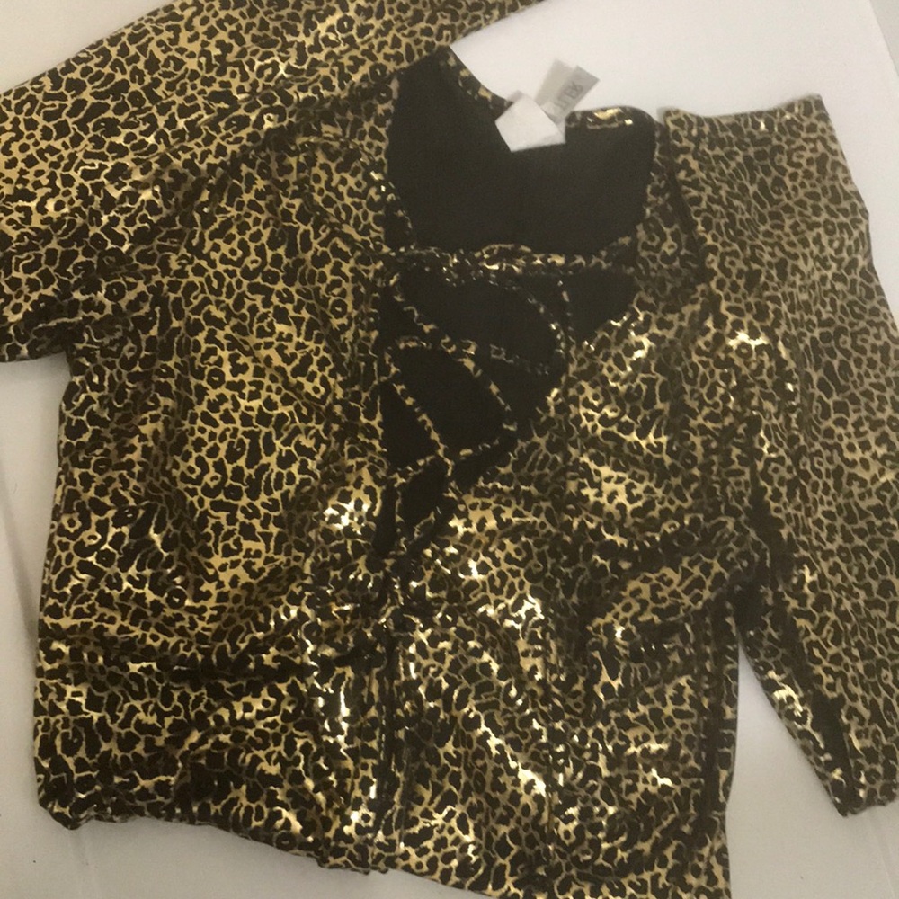 Hustler Metallic Gold Body Suit Size M